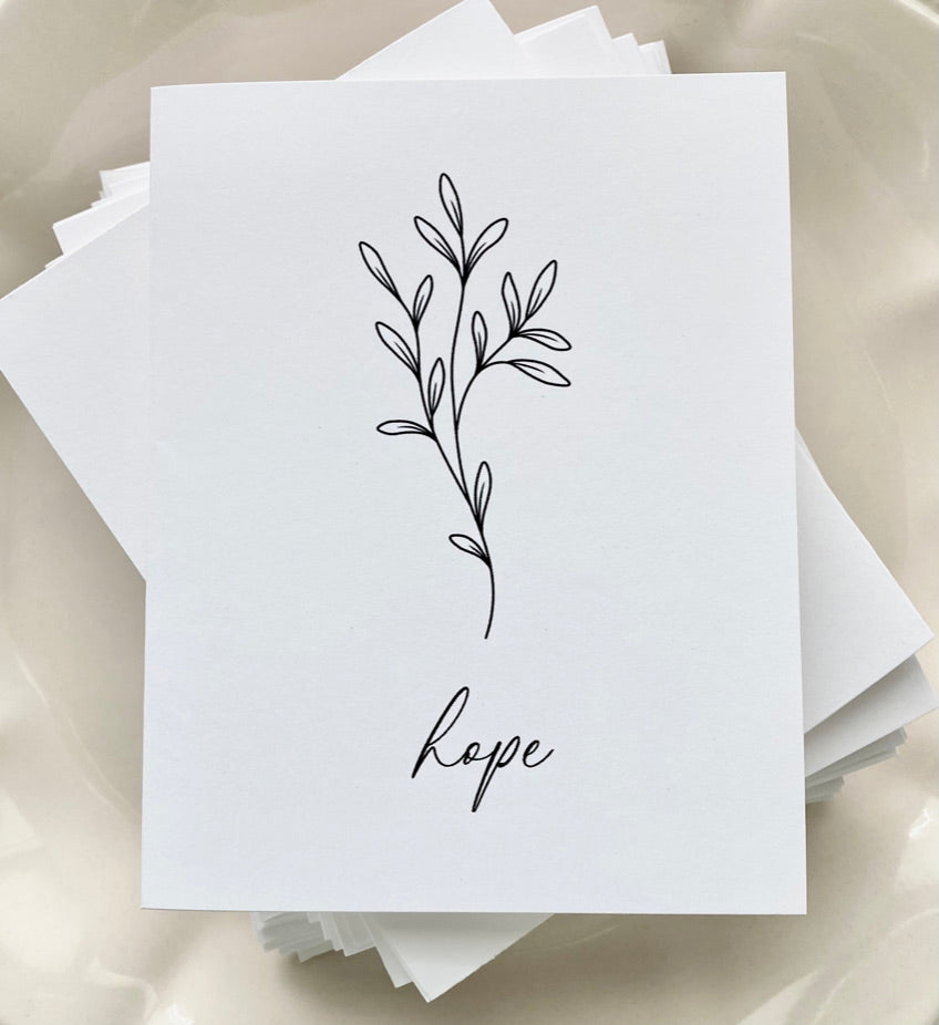 Faith, Hope, Love, Joy, Peace Note Cards