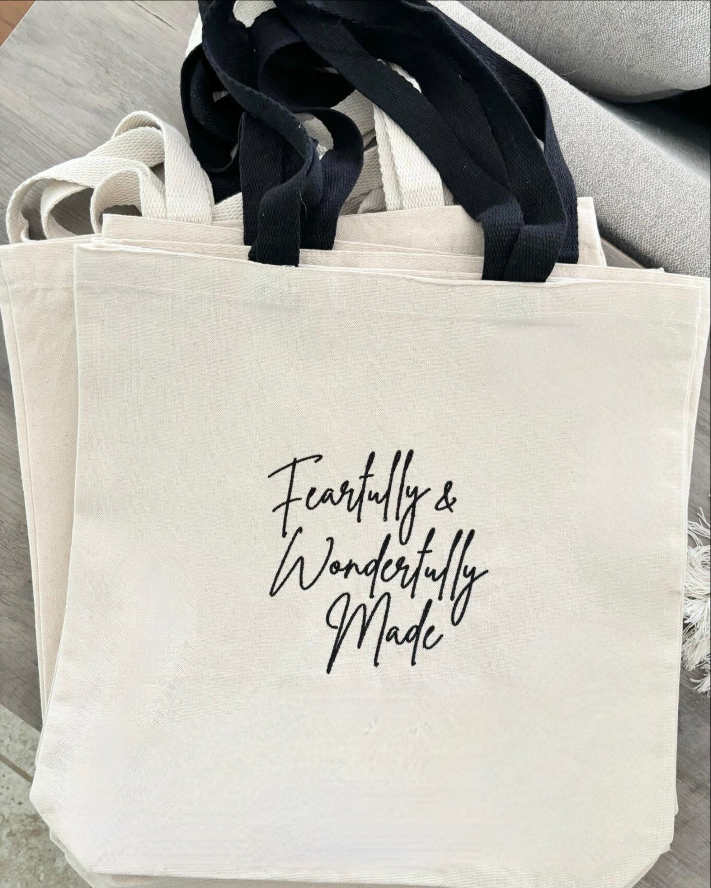 Fearfully Made Embroidered Tote