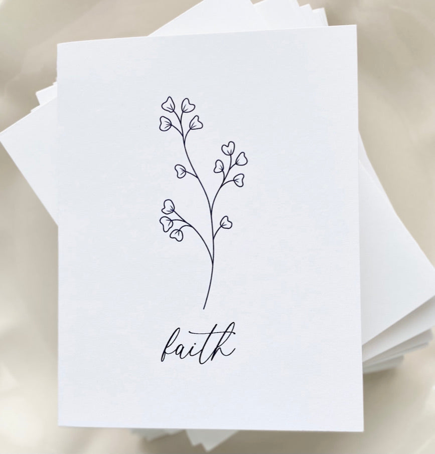 Faith, Hope, Love, Joy, Peace Note Cards