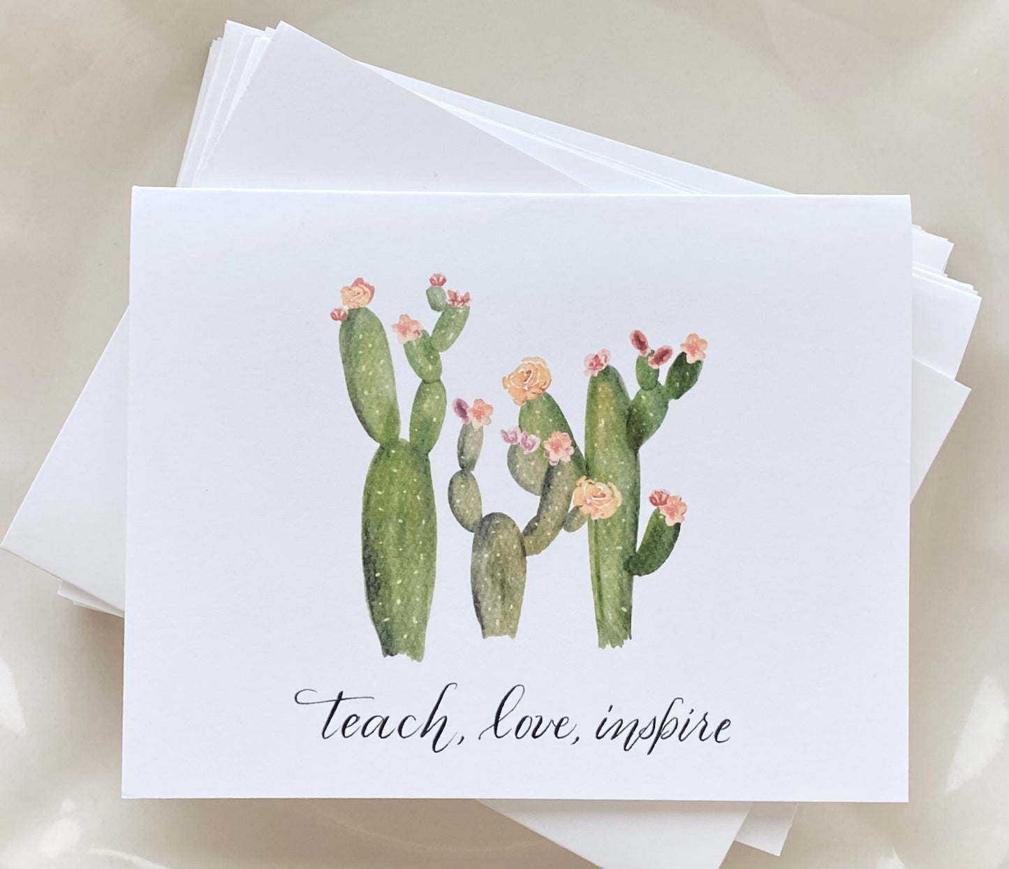 Cactus Teacher Note Cards