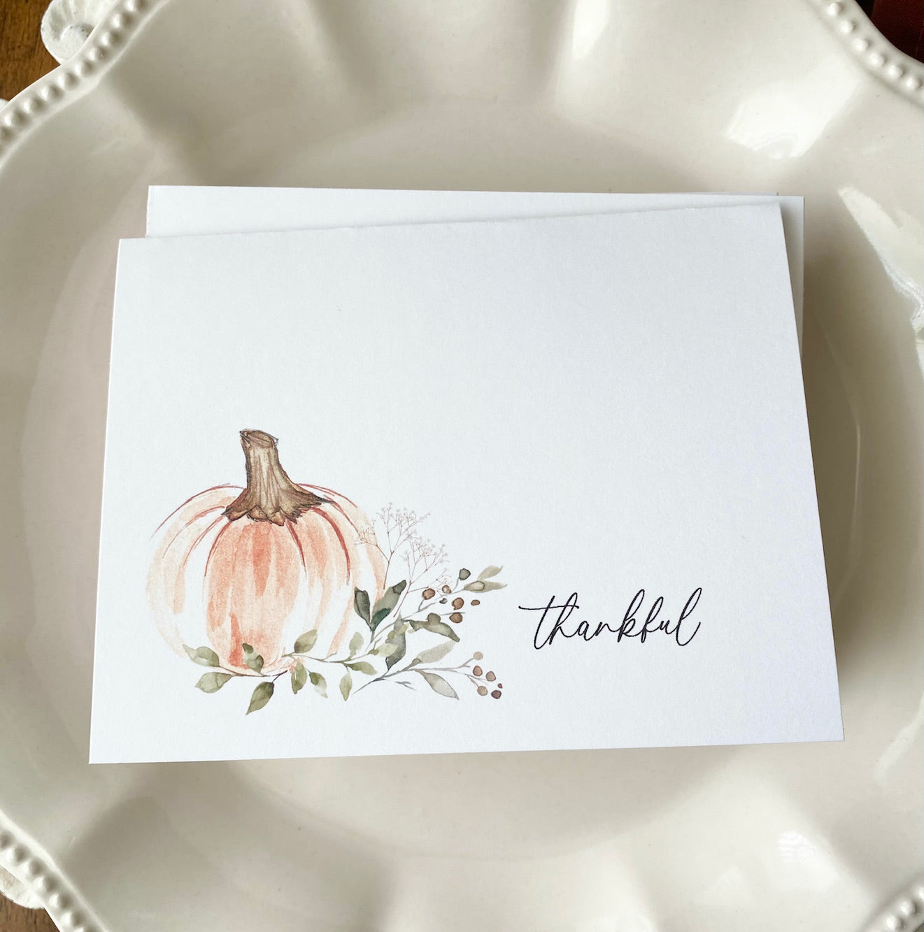 Thankful Pumpkin Note Card